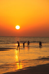 A breathtaking sunset seen from Tigertail Beach shores on Marco Island